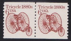 2126 Tricycle F-VF MNH transportaion coil pair