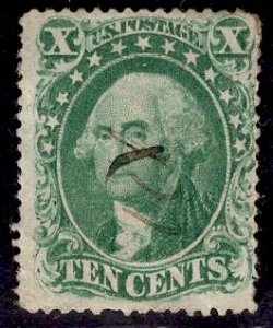 US Stamp #32 10c Washington USED SCV $190.