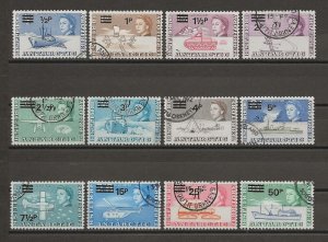 BRITISH ANTARCTIC TERRITORY 1971 SG 24/37 USED Cat £80