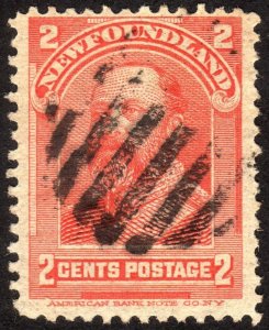 1897, Newfoundland 2c, Used, Sc 81