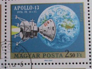 HUNGARY-1970 APOLLO-13- RETURN TO THE EARTH-CTO-S/S VF- WE SHIP TO WORLD WIDE