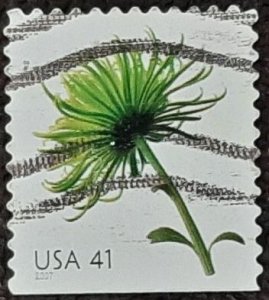 US Scott # 4176: used 41c Flowers from 2007; VF centering