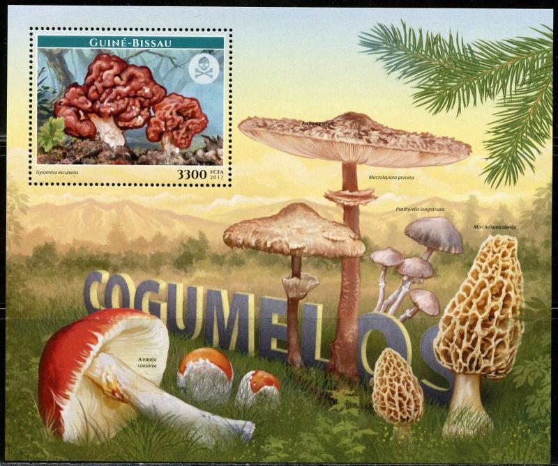 GUINEA BISSAU 2017  MUSHROOMS  SOUVENIR SHEET MINT NH