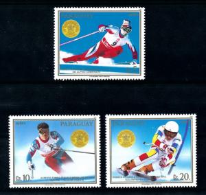 [92275] Paraguay 1988 Olympic Games Calgary Skiing From Set MNH