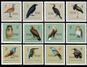 Poland 1960 Sc 935-46 MLH vf complete Polish Birds set