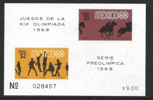 Mexico C338a  1968  S/S  VF NH