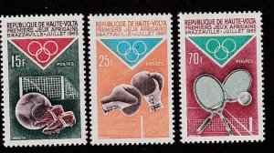 Burkina Faso # 141-143, 1st African Games, Mint NH, 1/2  Cat.