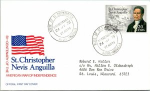 St Christopher Nevis Anguilla 1976 FDC - US Bi Centennial - F12493