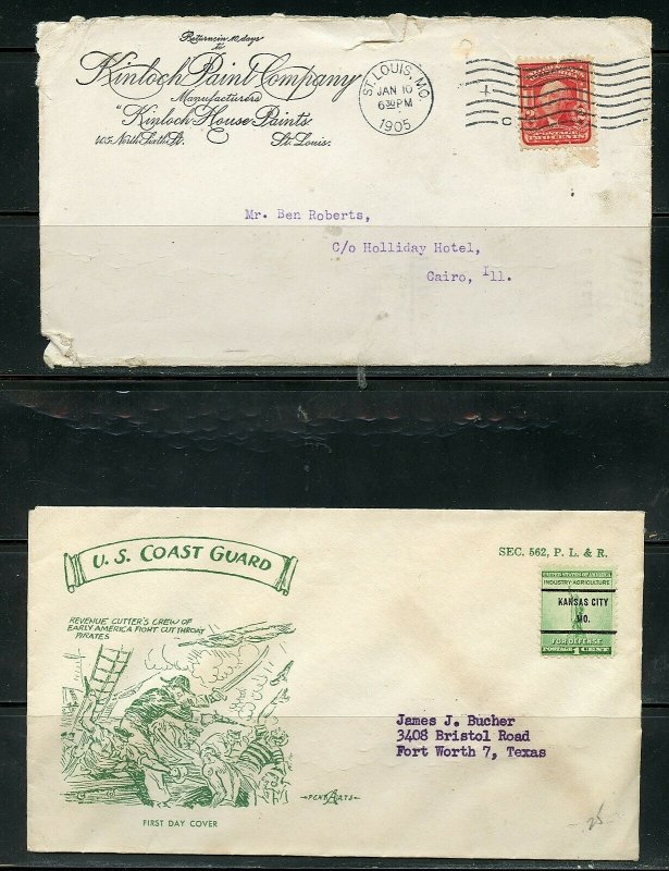 US POSTAL HISTORY OF STATE OF MISSOURI LOT OF 24 COVERS 184-1960 AS SHOWN