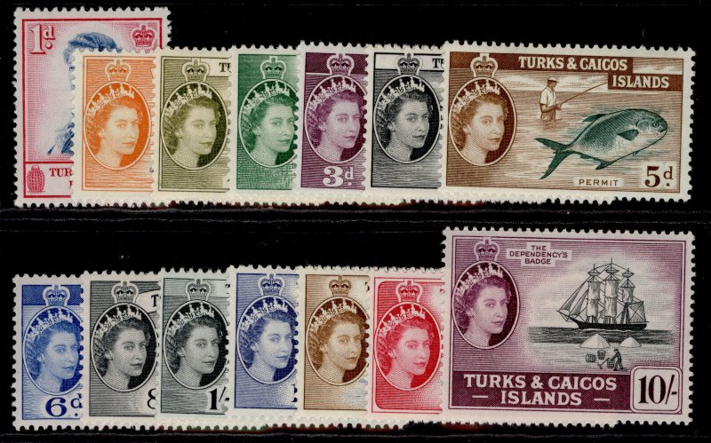 TURKS & CAICOS ISLANDS QEII SG237-250, short set, M MINT. Cat £80. 