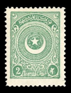 Turkey #609b Cat$15, 1924 2pi bluish green, perf. 11, never hinged