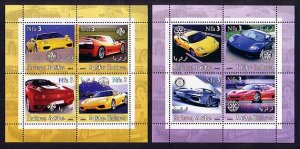 Eritrea, 2002 Cinderella issue. Ferrari Automobiles on 2 sheets of 4. ^