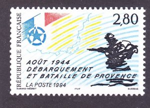 France 2434 MNH 1994 WWII Allied Landings in Provence - 50th Anniversary Issue