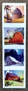 U.S.#5553a Barns 36c Postcard Rate Vertical Coil Strip of 4, MNH.