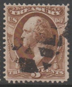 U.S. Scott #O74 Washington - Official Treasury Dept. Stamp - Used Single