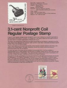 U.S. Souvenir Page SP393 Guitar 1613   P3036