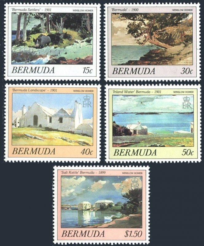 Bermuda 514-518, MNH. Michel 503-507. Paintings 1987. Winslow Homer. Landscapes.