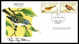 Caicos Islands 60-63 Birds Audubon Set of Two U/A FDC