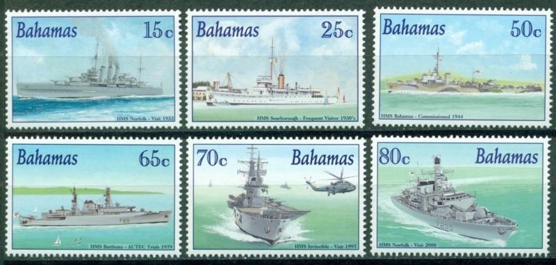 Bahamas Scott #1023-1028 MNH Royal Navy Ships CV$12+