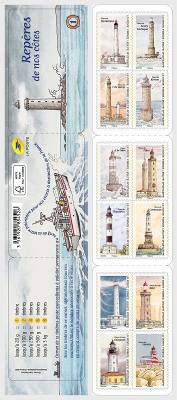 H01 France 2019 Landmarks of our coasts - Stamp Booklet 