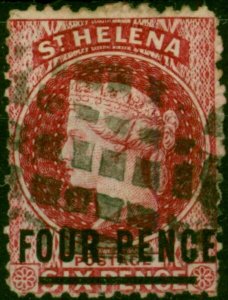 St Helena 1868 4d Carmine SG14 Type B Fine Used (3)