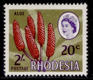 RHODESIA QEII SG411, 2s 20c dull red violet & sage-green, NH MINT.