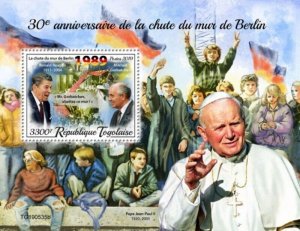 Togo - 2019 Fall of Berlin Wall Anniversary - Stamp Souvenir Sheet - TG190535b