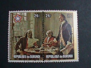 ​BURUNDI STAMP 1976  BICENTENARY OF AMERICAN REVOLUTION CTO SET VERY FINE