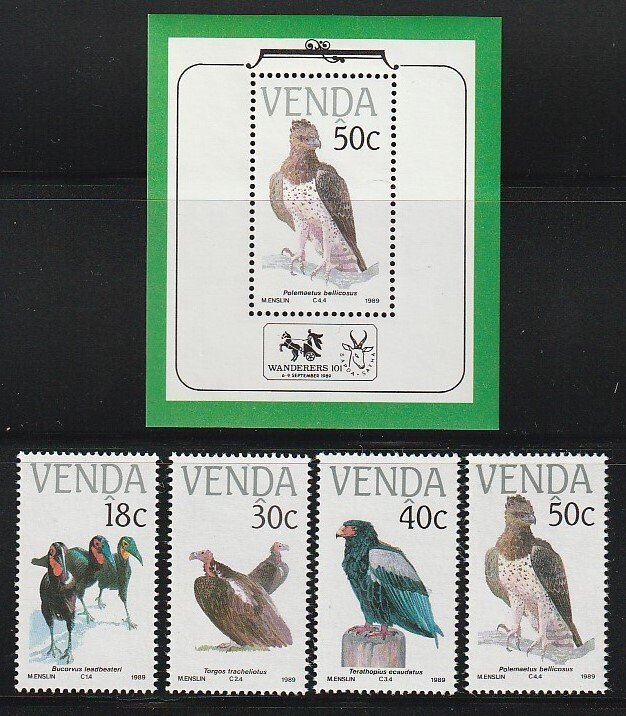 1989 South Africa - Venda - Sc 197-200a - MNH VF - 4 pairs & 1 MS - Birds