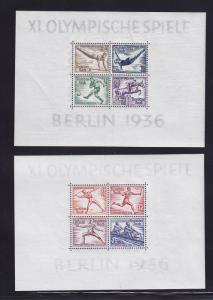 Germany Scott # B91 & B92 VF MNH sheets nice color cv $ 240 ! see pic !