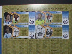 ST.KITTS 2004-SC#602 CENTENARY OF FOOT BALL MNH S/S SHEET-VERY FINE VERY FINE