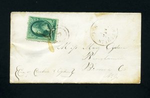 # 136A I grill cover North Fenton, NY, DPO, to Binghamton, NY - 5-2-1870s