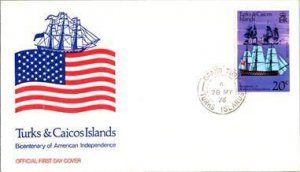 Turks & Caicos Is., Worldwide First Day Cover, Americana