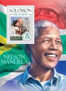 Solomon Islands - 2014 Nelson Mandela - Stamp Souvenir Sheet - 19M-388