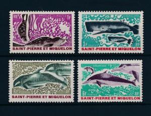 [49056] Saint Pierre & Miquelon 1969 Marine life Whales Dolphin Seal MNH