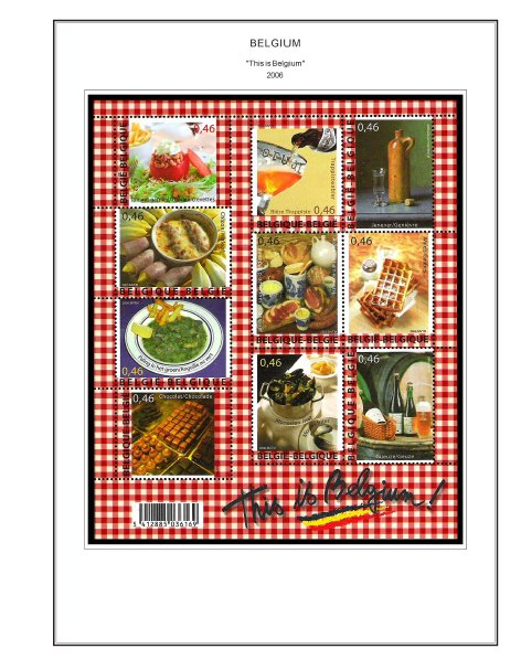 COLOR PRINTED BELGIUM 2000-2010 STAMP ALBUM PAGES (155 illustrated pages)