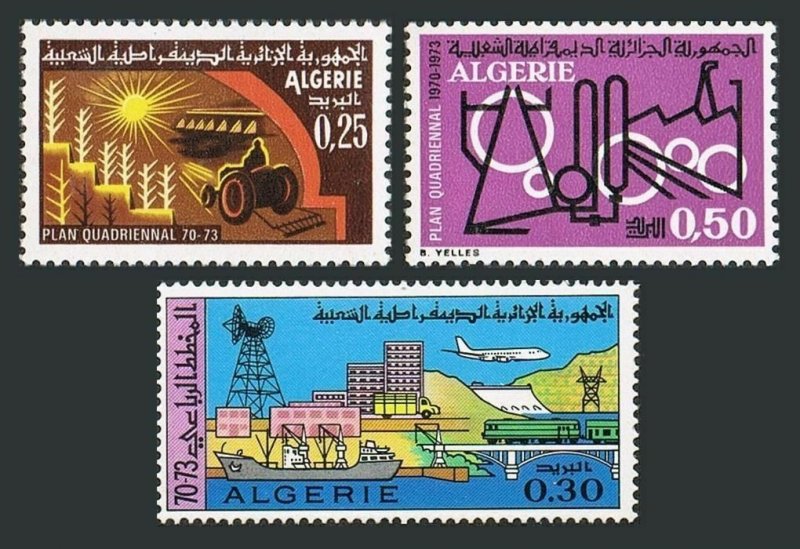 Algeria 431-433,MNH.Michel 540-442. Four-year Development Plan,1970.