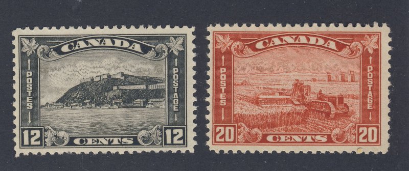 2x Canada MH Arch Stamps;  #174-12c  MNH F/VF #175-20c F Guide Value = $57.50