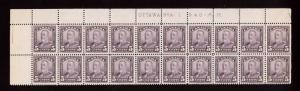 Canada #153 VF/NH Plate #1 Top Block Of Twenty