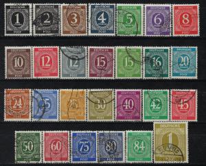 Germany AM Post Scott # 530 - 556, used, cpl. set