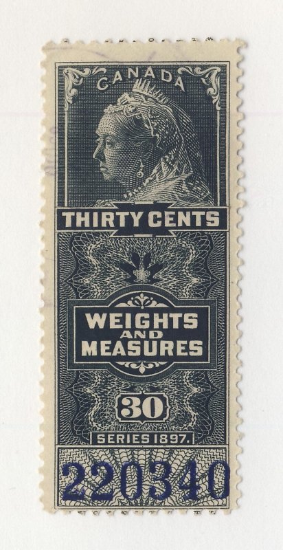 Canada Revenue Weights & Measures Stamp; #FWM48-20c UNC. Guide Value = $40.00