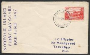 NORFOLK IS 1947 Ball Bay 2½d FDC...........................................56580