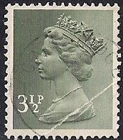 Great Britain #628 3 1/2P Queen Elizabeth 2, Stamp used VF