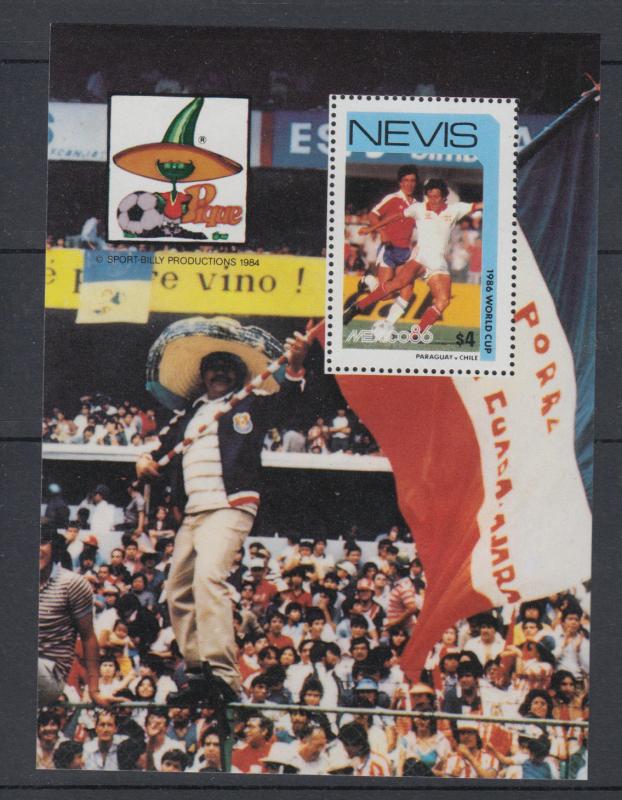 XG-T183 ST KITTS & NEVIS IND - Football, 1984 Mexico '86 World Cup MNH Sheet