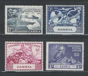 Gambia 1949 UPU Omnibus Issue Scott # 148 - 151 MNH