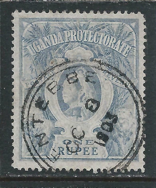 UGANDA 1898-1902 1r DULL BLUE FU SG 90 CAT £70