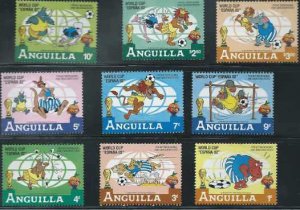 Anguilla - Disney & Football - Set of 9 Stamps - 1P-003