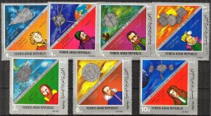 {Y032} Yemen 1969 Space Astronomy set of 7 MNH** Mi.:903/09 8,00Eur