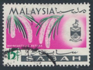 Sabah Malaysia SC# 22 Used   Orchids Flowers   see details & scans