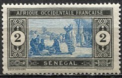 Senegal; 1914: Sc. # 80: Mint GUMLESS Single Stamp